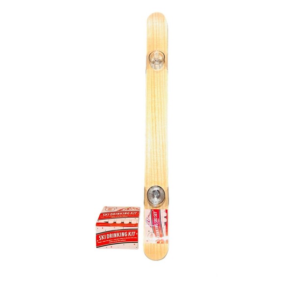 Ski Drinking Kit w/Extra Shot Glass Set - Fun Creative Party Drinking Game - New - Picture 1 of 3
